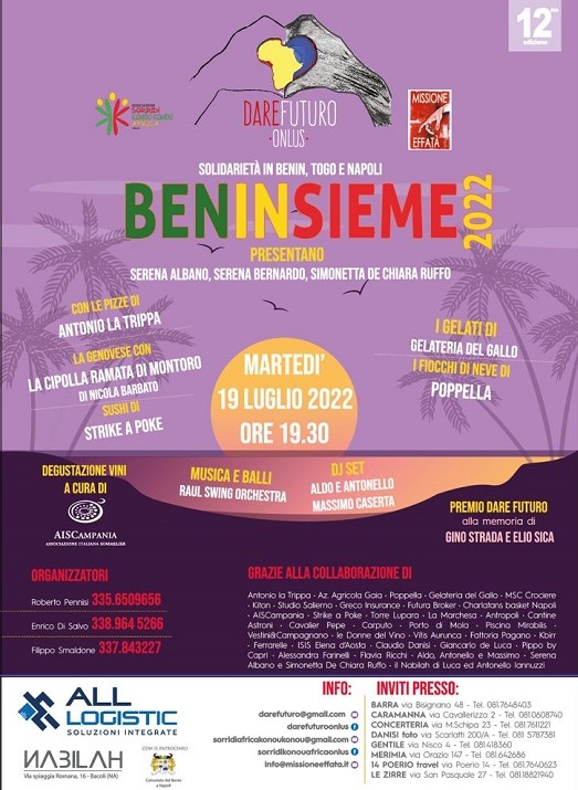 DOPO DUE ANNI TORNA BENINSIEME AL NABILAH, PRESENTATO L'EVENTO SOLIDALE AL CIRCOLO POSILLIPO
